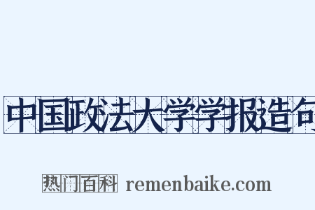 中国政法大学学报造句是什么意思的图片